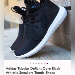 Adidas Black and White Athletic Sneakers